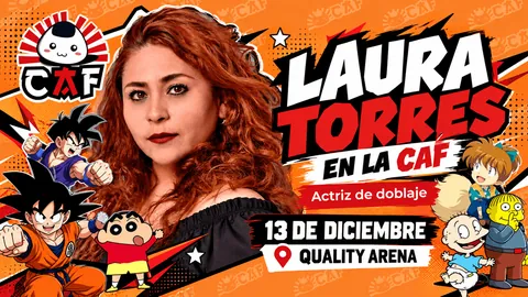 Afiche de Laura Torres en Córdoba Anime Fest el13 de diciembre en Quality Arena