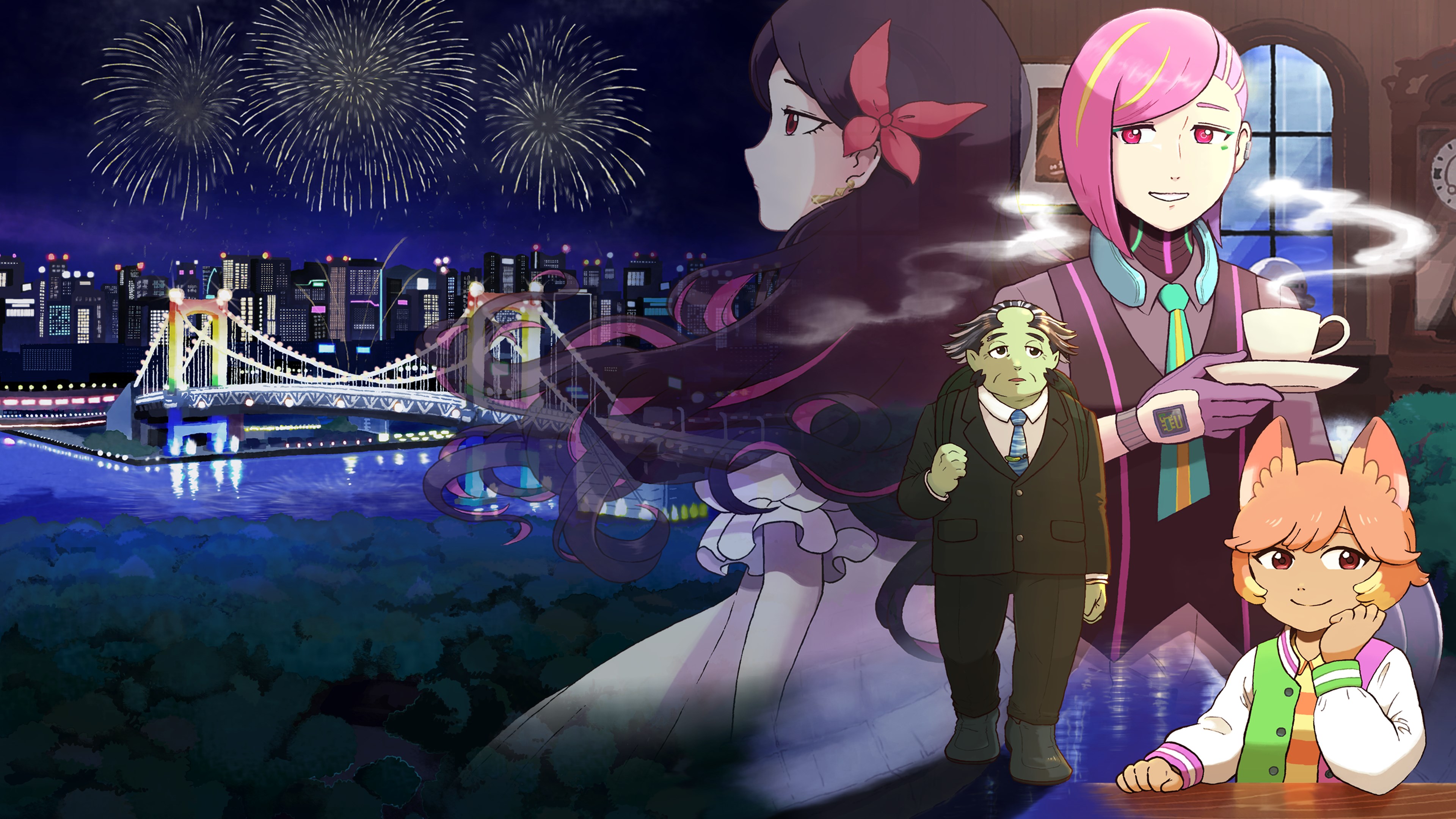 Arte oficial de Coffee Talk Tokyo en Microsoft Store