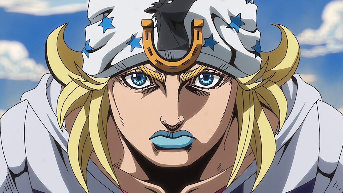 Arte oficial de Steel Ball Run JoJo en Netflix