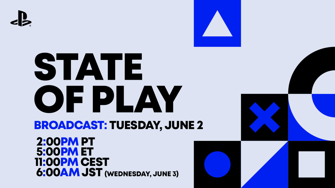 Grafica oficial del State of Play con fecha y horarios de transmision