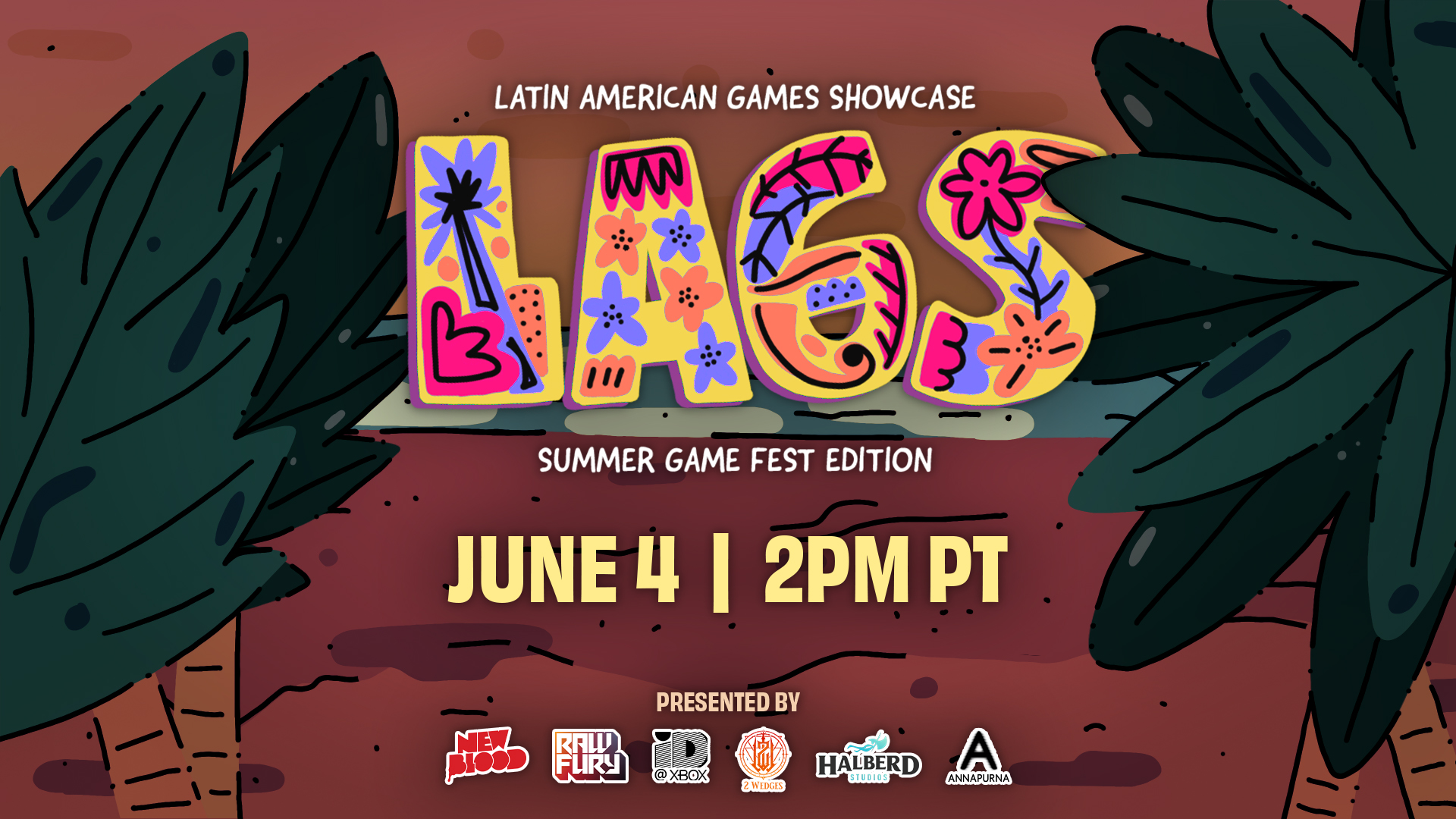 Key art oficial del Latin American Games Showcase en Summer Game Fest 2026
