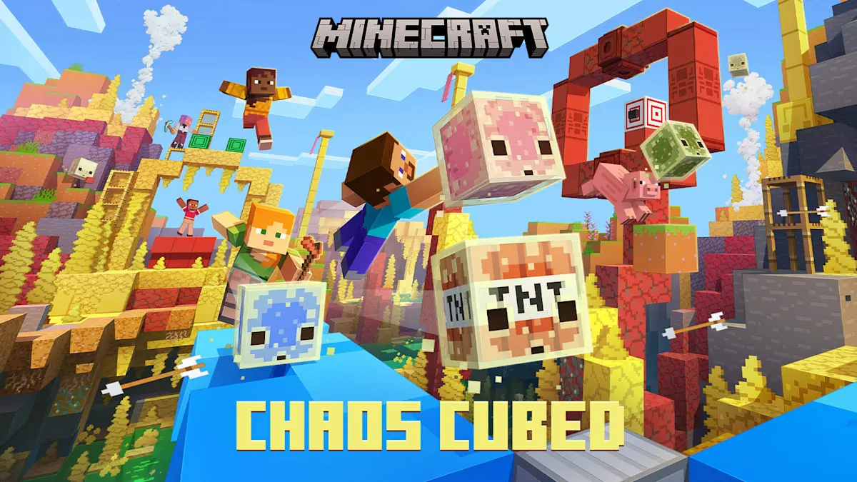 Imagen oficial de Minecraft Chaos Cubed para Nintendo Switch publicada por Nintendo