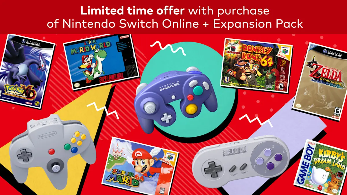Imagen promocional oficial de Nintendo Classics y Nintendo Switch Online Expansion Pack publicada por Nintendo