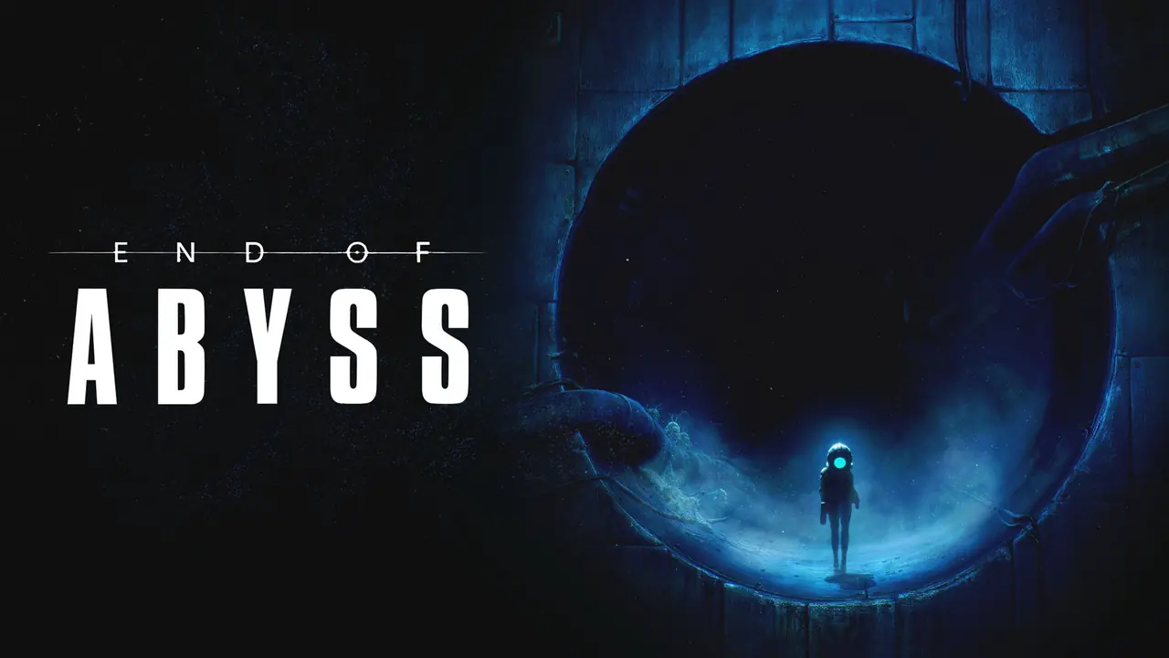 Arte oficial de End of Abyss con una figura frente a un corredor industrial azul publicado por Xbox Wire