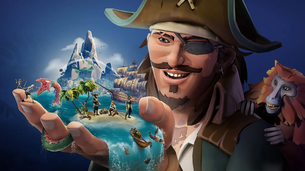 Arte oficial de Sea of Thieves Custom Seas para la temporada 20 publicado por Xbox Wire