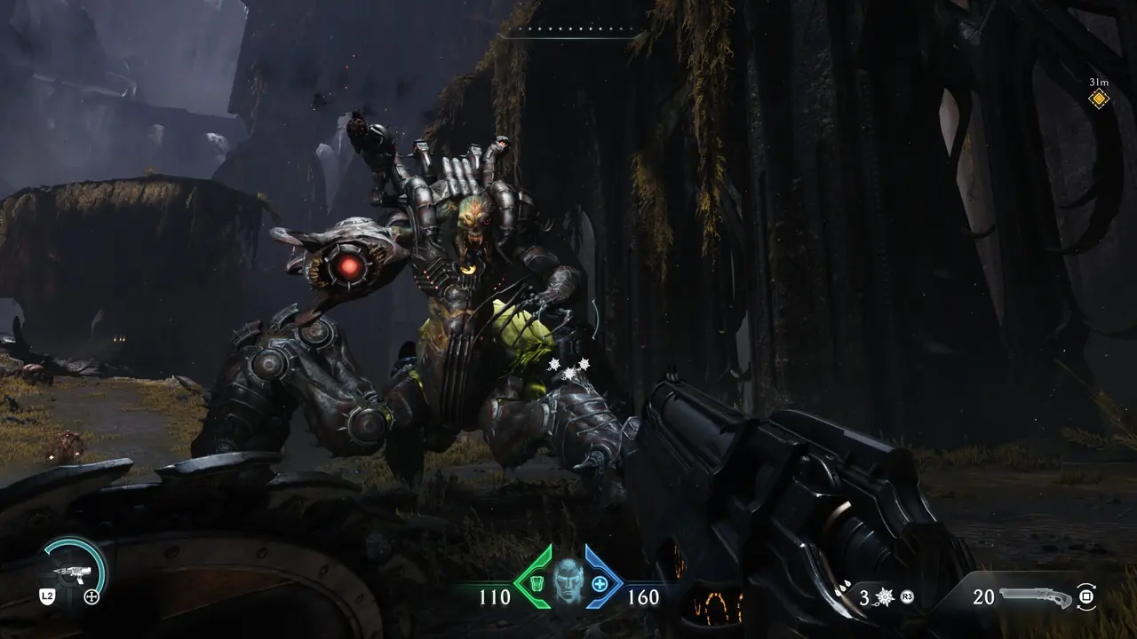 Comparativa oficial de Doom: The Dark Ages en PS5 Pro publicada por PlayStation Blog