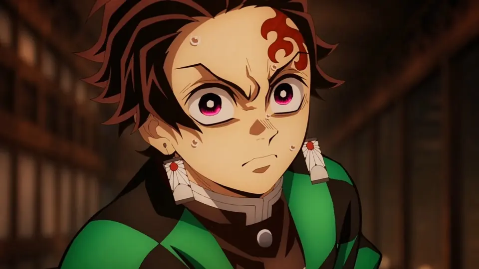 Tanjiro en el arte oficial de Demon Slayer Castillo Infinito I
