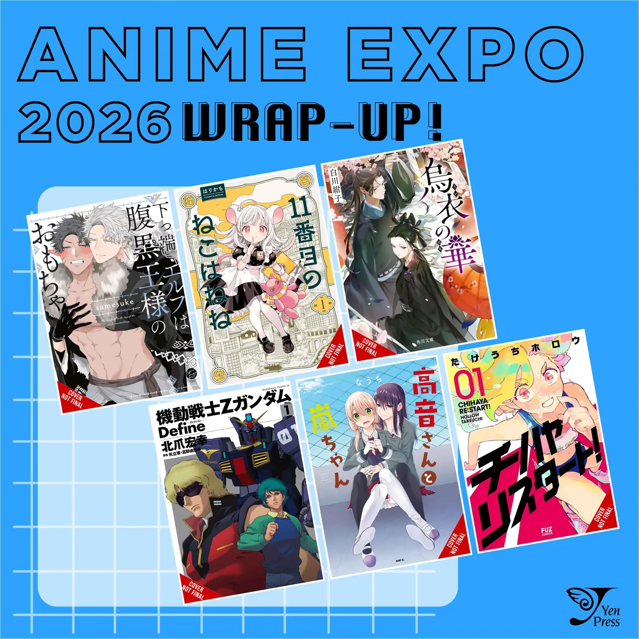 Imagen oficial de Yen Press para su recap de Anime Expo 2026 con nuevas licencias editoriales