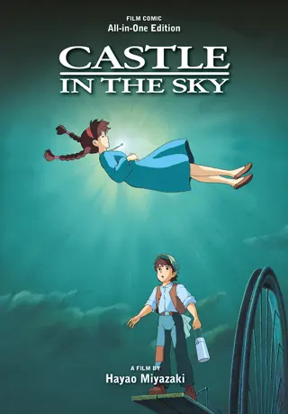 Portada oficial de Castle in the Sky Film Comic: All-in-One Edition de VIZ