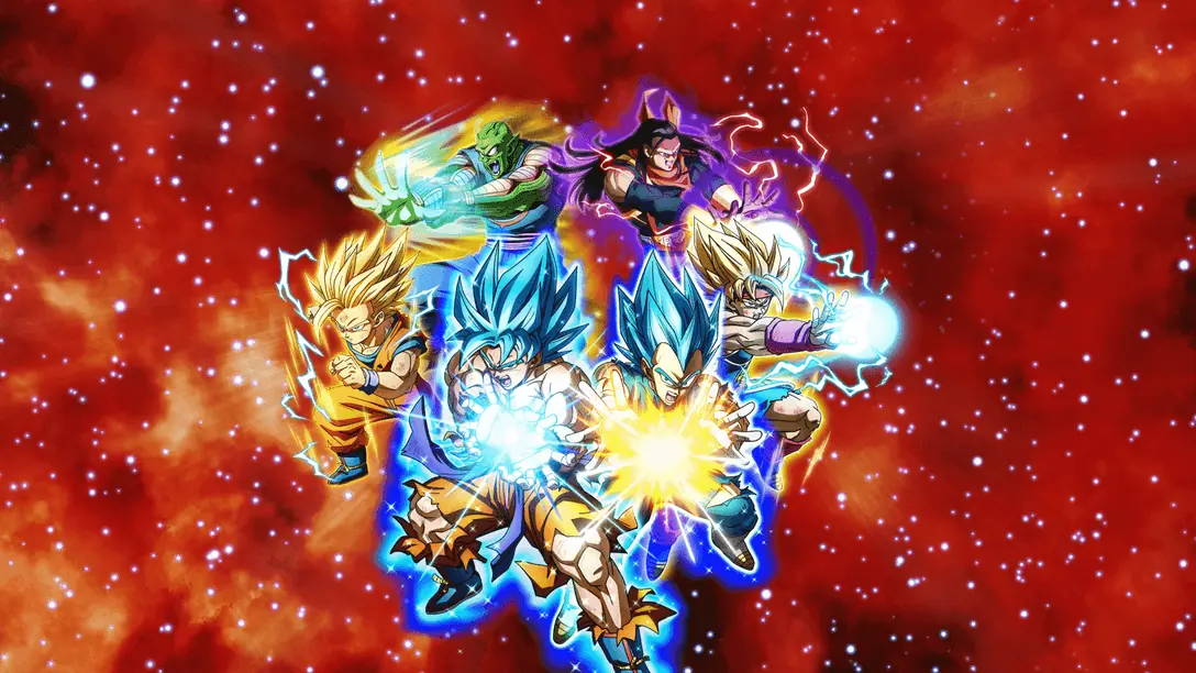 Arte oficial de Dragon Ball: Sparking! ZERO Super Limit-Breaking Neo con varios luchadores frente a un escenario espacial