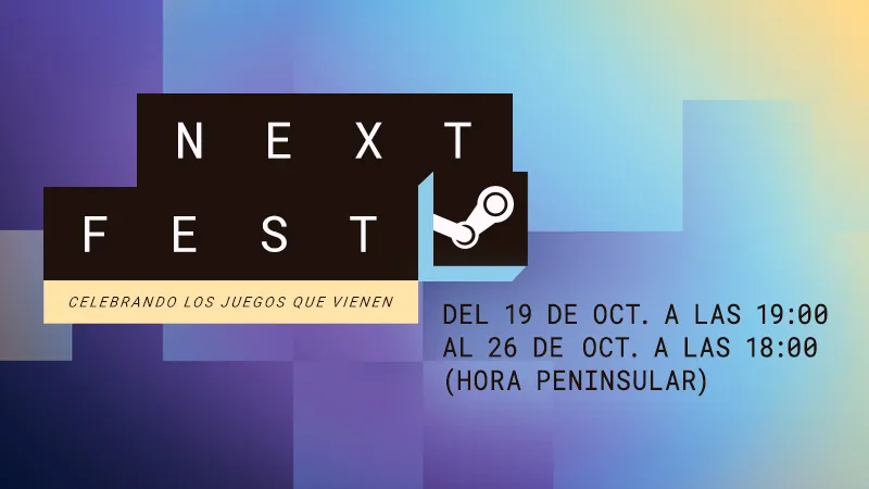Arte oficial de Steam Next Fest, edición de octubre de 2026