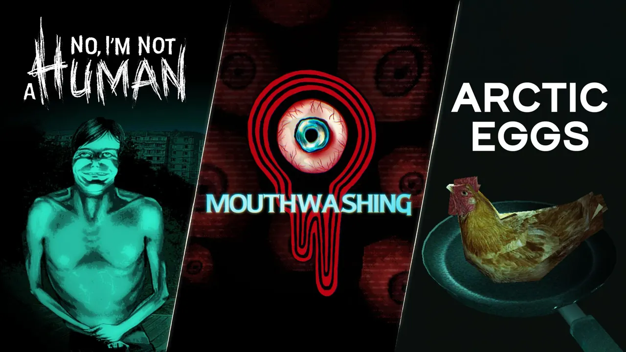 Montaje oficial de Arctic Eggs, Mouthwashing y No I’m Not a Human