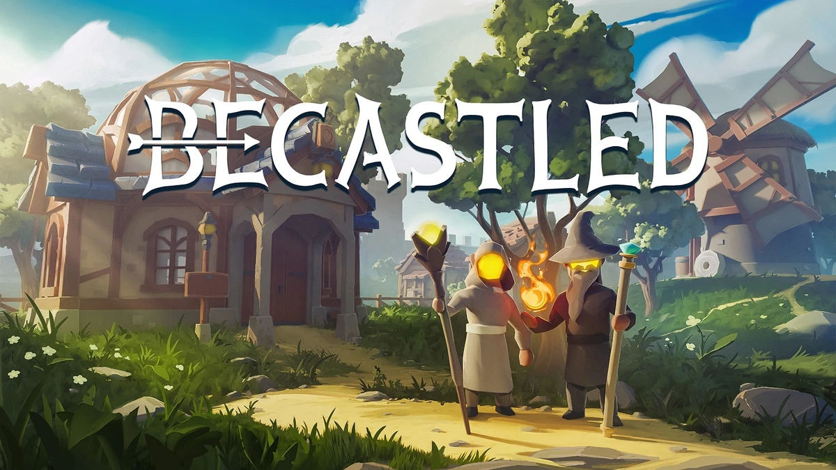Becastled: magos y clérigos delante del poblado